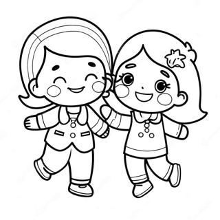 Pagina Para Colorir De Menino E Menina Brincalhoes 105228 42864