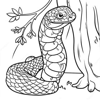 Pagina Para Colorir Da Anaconda Enrolada Em Uma Arvore 105435 43037