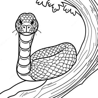 Pagina Para Colorir Da Anaconda Enrolada Em Uma Arvore 105435 43038