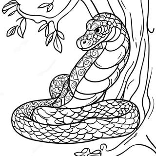 Pagina Para Colorir Da Anaconda Enrolada Em Uma Arvore 105435 43039