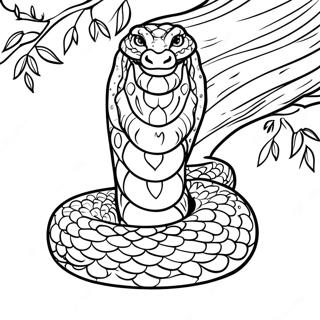 Pagina Para Colorir Da Anaconda Enrolada Em Uma Arvore 105435 43040