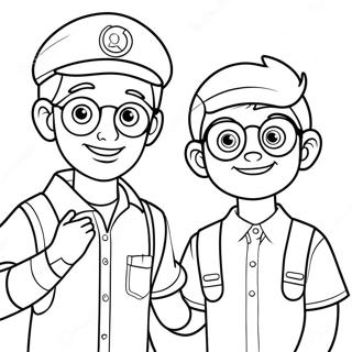 Pagina Para Colorir Do Blippi E Meekah 105587-43147