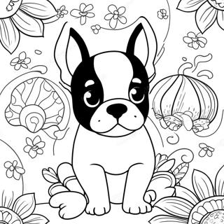 Pagina Para Colorir Filhote De Boston Terrier Fofo 105639 43193
