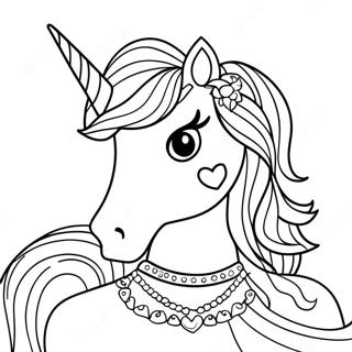 Pagina Para Colorir Da Barbie Unicornio Brilhante 105716 43251