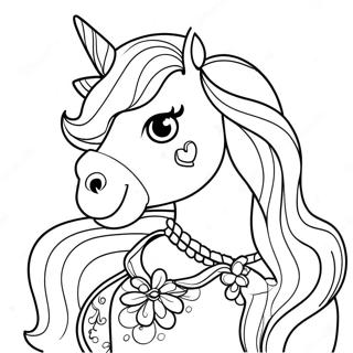 Pagina Para Colorir Da Barbie Unicornio Brilhante 105716 43252