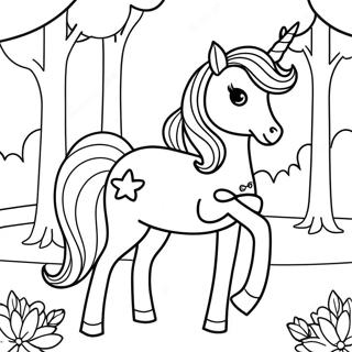 Pagina Para Colorir Da Barbie Unicornio Na Floresta Magica 105718 43257