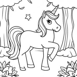 Pagina Para Colorir Da Barbie Unicornio Na Floresta Magica 105718 43259