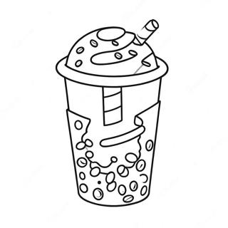 Pagina Para Colorir Do Copo Colorido Dunkin Donuts 105742-43270