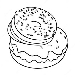 Pagina Para Colorir Do Donut Delicioso Dunkin Donuts 105743-43273