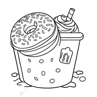 Página Para Colorir Do Dunkin Donuts Com Granulado Páginas Para Colorir