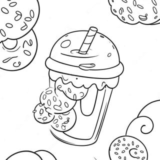 Página Para Colorir Do Dunkin Donuts Com Granulado Páginas Para Colorir