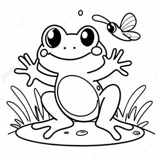 Pagina Para Colorir Do Sapo Brincalhao Pegando Uma Mosca 105770-43298