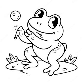 Pagina Para Colorir Do Sapo Brincalhao Pegando Uma Mosca 105770-43299