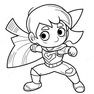 Pagina Para Colorir Do Garoto Anime Em Traje De Super Heroi 105821-43336