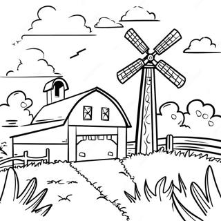 Pagina Para Colorir De Paisagem Rural Realista 106025-43486