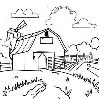 Pagina Para Colorir De Paisagem Rural Realista 106025-43488