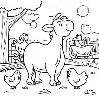 Pagina Para Colorir De Cena Agitada Na Fazenda 106028-43500