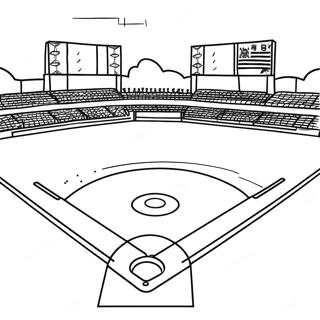 Pagina Para Colorir De Campo De Beisebol Com Jogadores 10604-2097