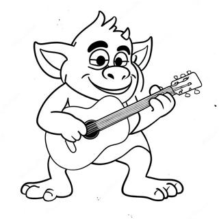 Pagina Para Colorir Do Floyd O Troll Tocando Violao 106336 43732