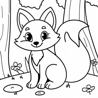 Pagina Para Colorir Da Raposa Fofa Da Floresta 106387-43770