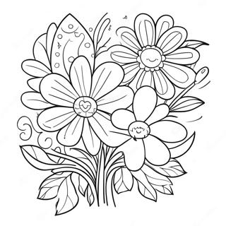 Pagina Para Colorir De Bonito Buque De Flores Para O Dia Das Maes 106771-44072