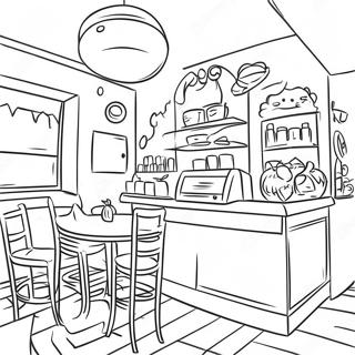 Pagina Para Colorir Interior Aconchegante De Cafe 106873-44151