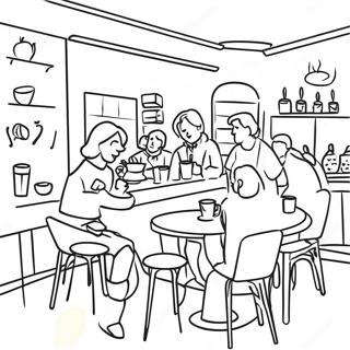 Pagina Para Colorir Cena De Cafe Movimentada 106875-44160