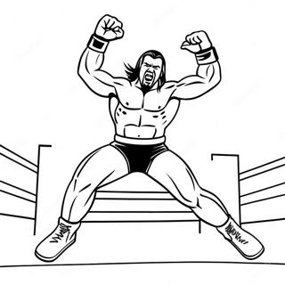 Pagina Para Colorir Do Lutador Da Wwe Pulando Sobre O Oponente 107026-44269
