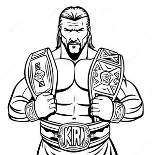 Pagina Para Colorir Do Triple H Segurando Dois Cintos 107028-44278