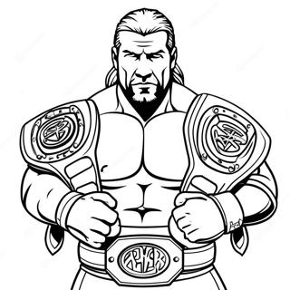 Pagina Para Colorir Do Triple H Segurando Dois Cintos 107028-44279