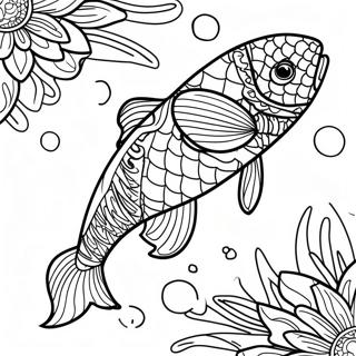 Aventuras De Peixes Koi Páginas Para Colorir