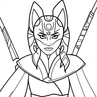 Pagina Para Colorir Ahsoka Tano Em Robes Jedi 107257-44462