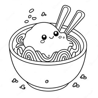 Pagina Para Colorir Ramen Noodle Fofo 107615-44733