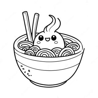 Pagina Para Colorir Ramen Noodle Fofo 107615-44735