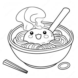 Pagina Para Colorir Ramen Noodle Fofo 107615-44736