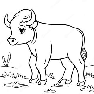 Pagina Para Colorir De Bezerro De Bufalo Brincando 107642-44763