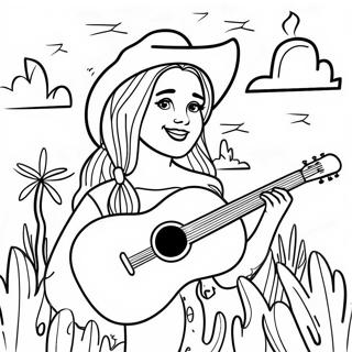 Música Country Páginas Para Colorir