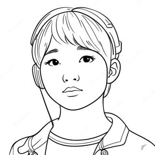Pagina Para Colorir Fofa De Idolo K Pop Coreano 107975 45023