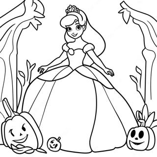 Halloween Das Princesas Da Disney Páginas Para Colorir