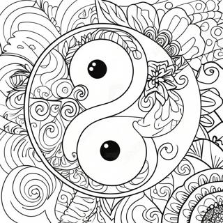 Yin Yang Páginas Para Colorir