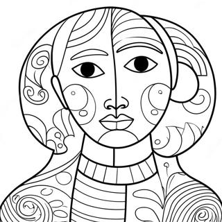 Pagina Para Colorir Estilo Abstrato De Picasso Páginas Para Colorir