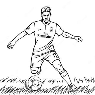 Pagina Para Colorir Do Neymar Em Acao No Campo 108439-45384