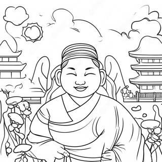 Pagina Para Colorir Da Celebracao Do Festival Aapi Colorido 108617-45515