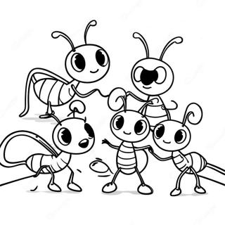 Pagina Para Colorir De Formigas Felizes Marchando Juntas 108698 45588