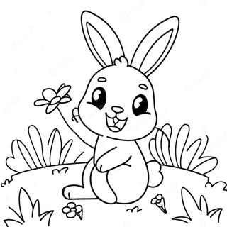 Pagina Para Colorir De Coelhinho Ensolarado Brincalhao Com Flores 108748-45618