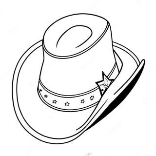 Pagina Para Colorir Chapeu De Cowboy Colorido Com Estrelas 109056 45854
