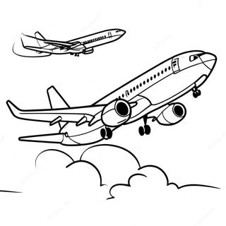 Pagina Para Colorir Do Boeing 737 Em Voo 109264-46077