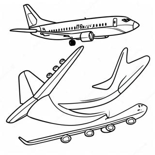 Pagina Para Colorir Do Boeing 737 Em Voo 109264-46079