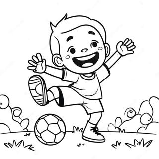 Pagina Para Colorir De Menino Negro Feliz Jogando Futebol 109520-46278
