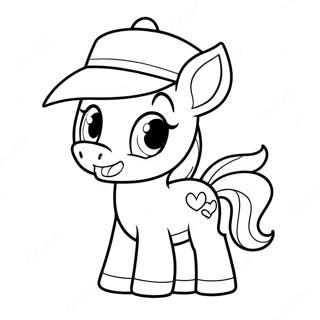 Cute Apple Jack Com Um Chapeu Pagina Para Colorir 109622-46359